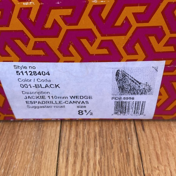 Tory Burch Jackie Black Wedge Espadrille - Picture 7 of 7